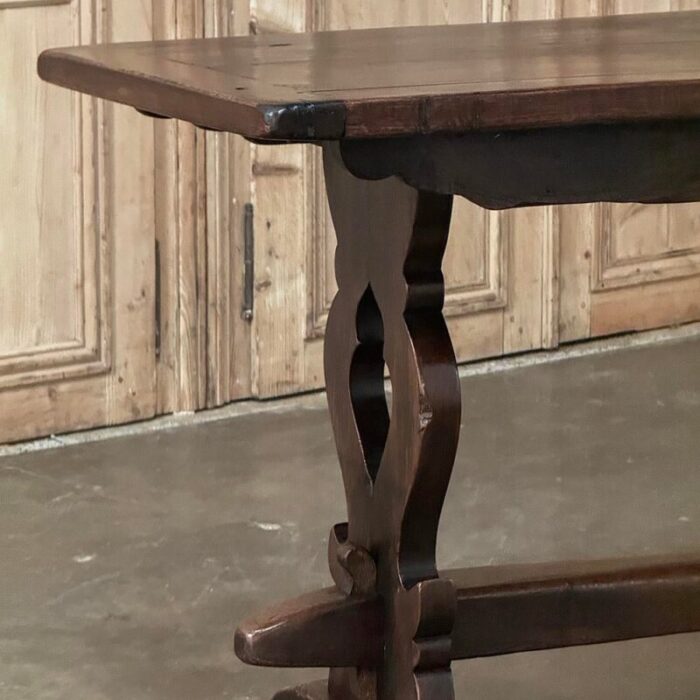 antique italian rustic style trestle table 5263