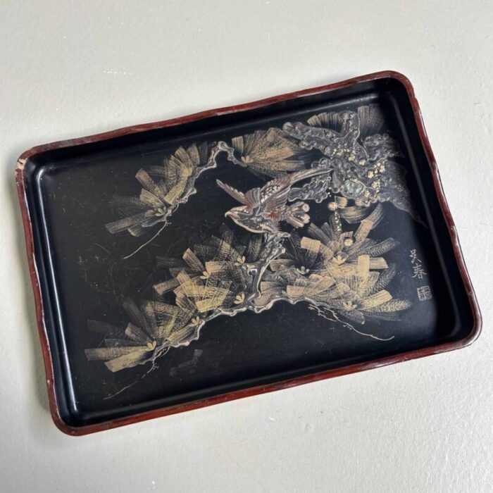 antique japanese tray 1890s 8033