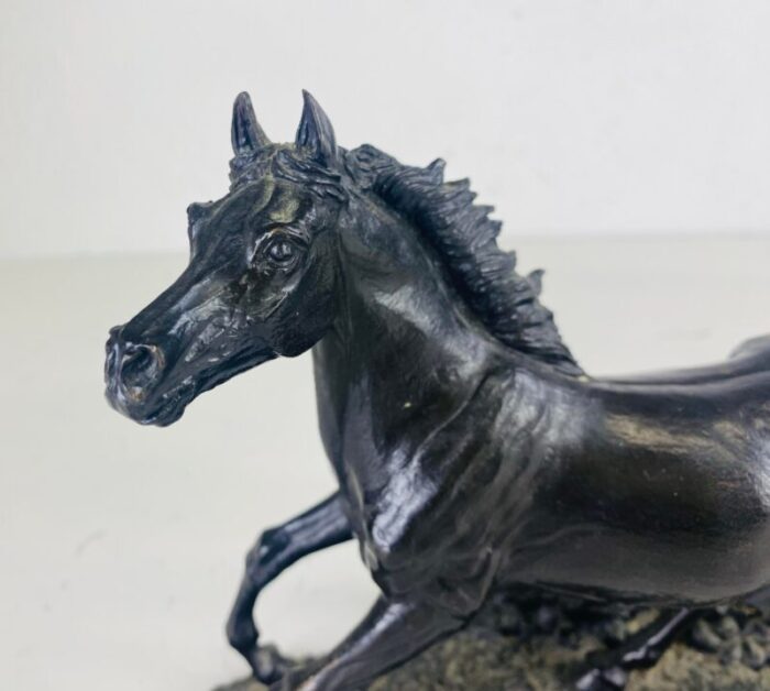 antique late 19th century cast bronze horse sculpture 4604