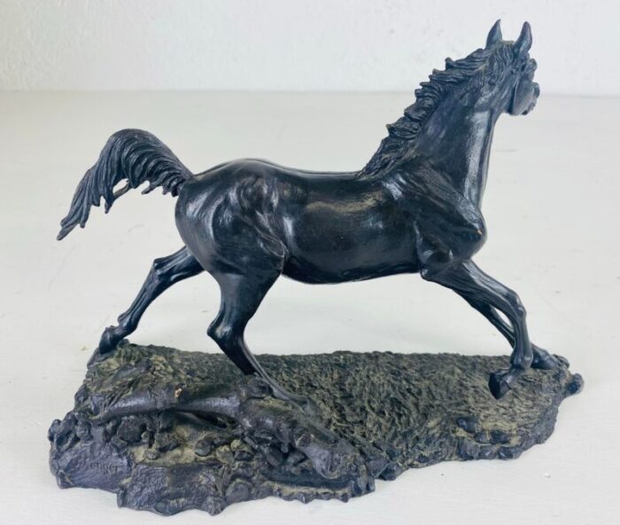 antique late 19th century cast bronze horse sculpture 8953