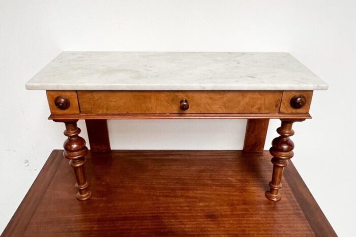 antique makeup table in marble 2256