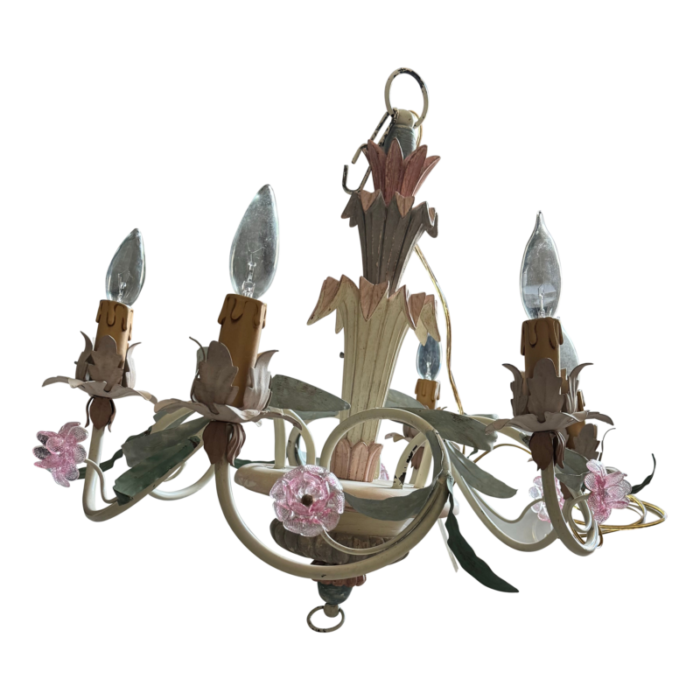 antique metal flower chandelier 5761