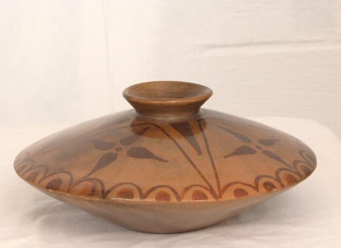 antique native american bisque fried ceramic vessel 0834