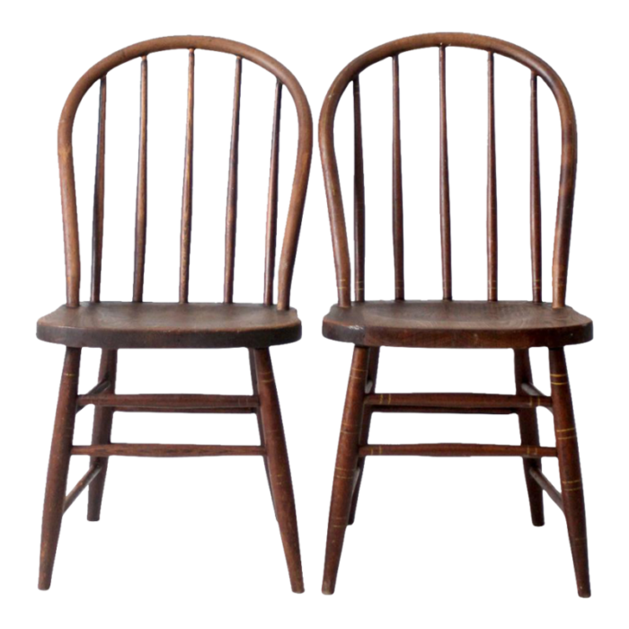 antique spindle back chairs pair 2505