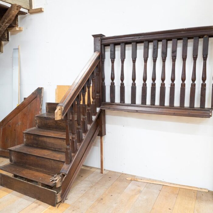 antique georgian staircase carved oak 3 master