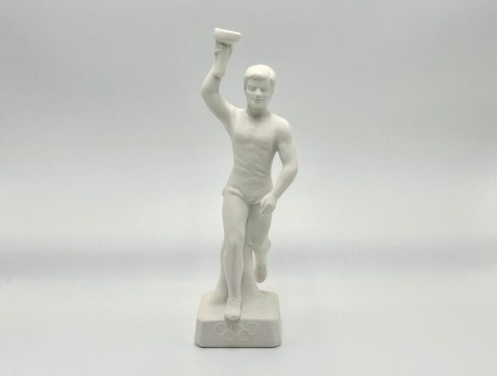 art deco berlin olympic games bisque torch bearer runner figurine 1936 7447