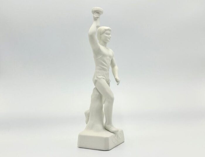 art deco berlin olympic games bisque torch bearer runner figurine 1936 9193