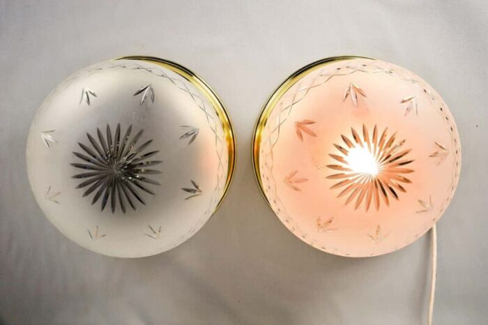 art deco ceiling lamps 1920 set of 2 5