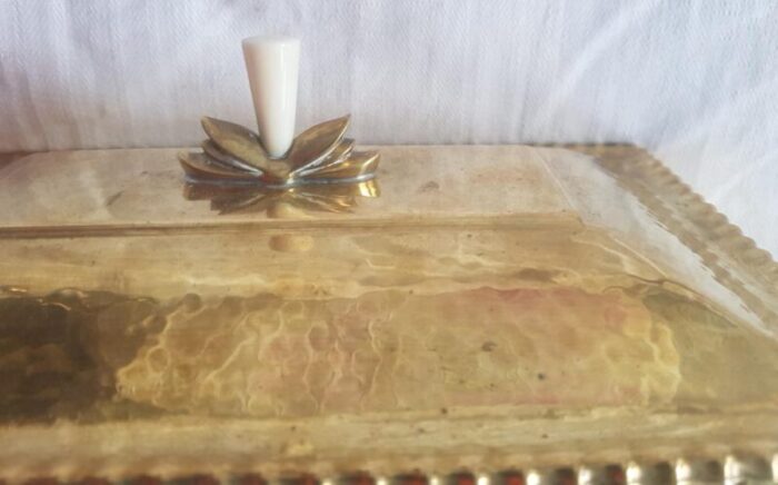 art deco cigar box with decorative handle from wmf 1920s 8662