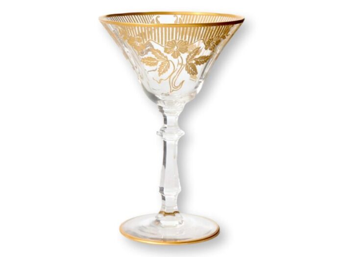 art deco gold embellished cocktail coupes set of 5 3365