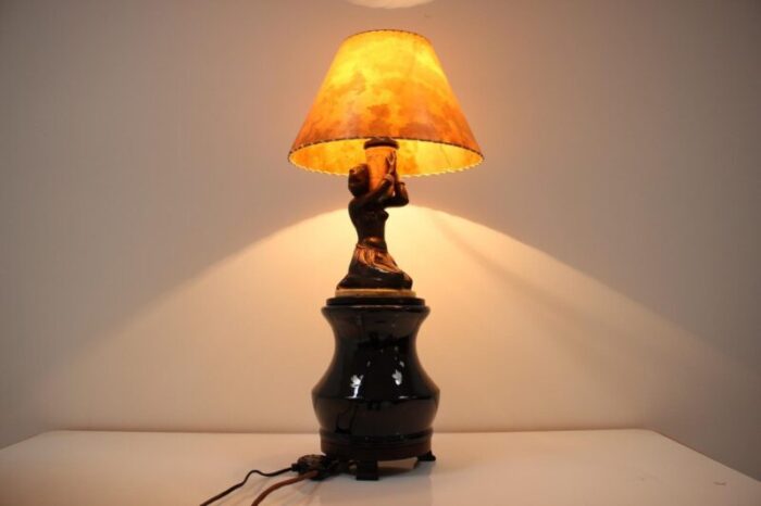 art deco lamp with loudspeaker from stilton czechoslovakia 1930s 12