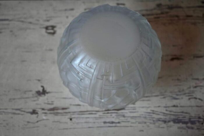 art deco sandblasted glass vase from vianne 1930s 8127