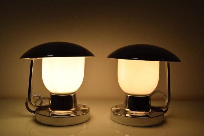 art deco table lamps from napako 1940s set of 2 10