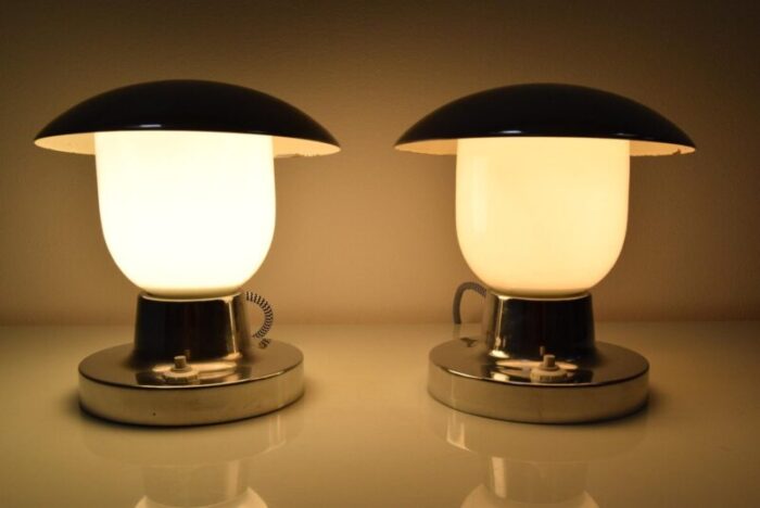 art deco table lamps from napako 1940s set of 2 11