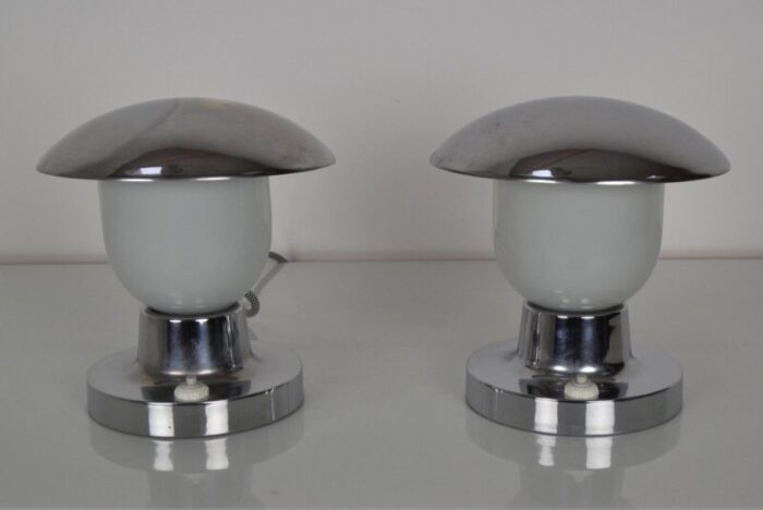 art deco table lamps from napako 1940s set of 2 2