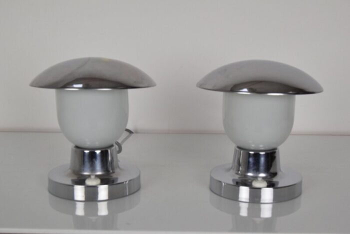 art deco table lamps from napako 1940s set of 2 3