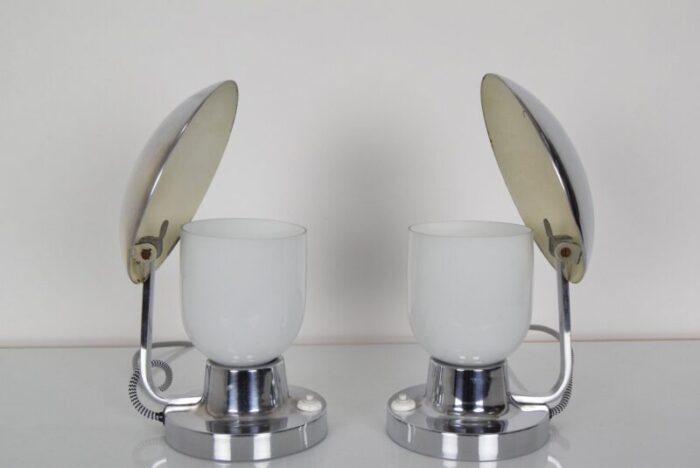 art deco table lamps from napako 1940s set of 2 7