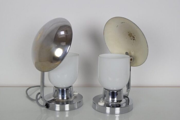 art deco table lamps from napako 1940s set of 2 8