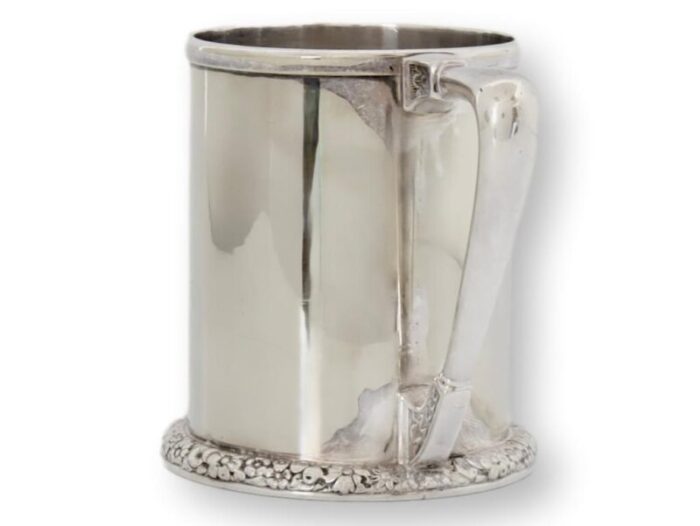 art deco tiffany and co silver plate babys cup 4557