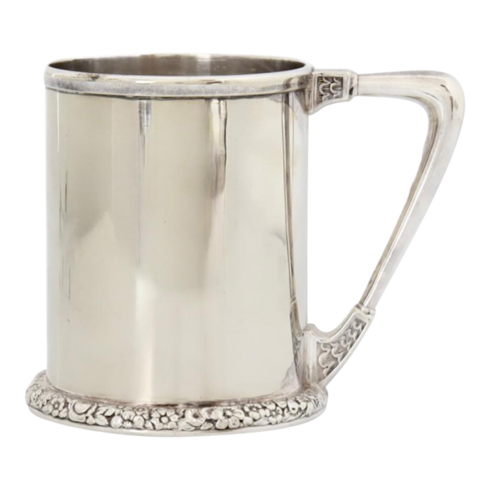 art deco tiffany and co silver plate babys cup 5087