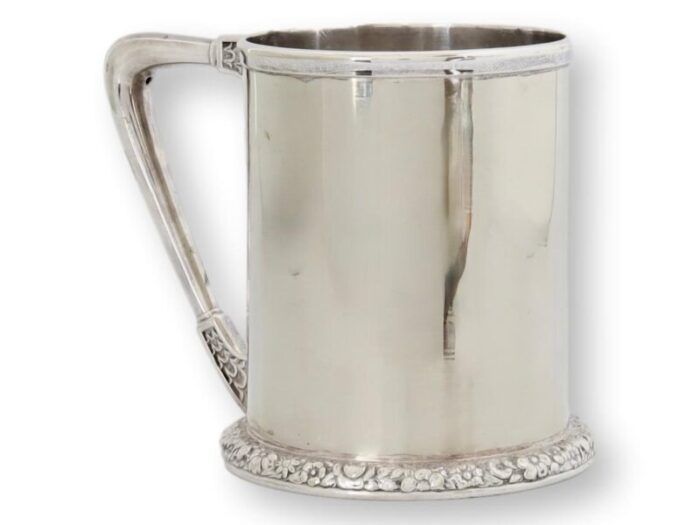 art deco tiffany and co silver plate babys cup 5391