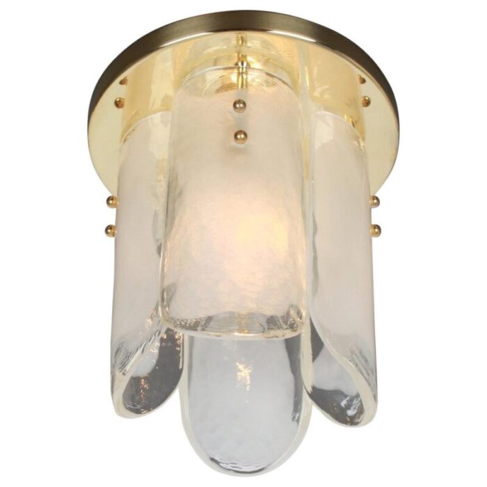 austrian brass murano glass light fixture from kalmar 1970 1