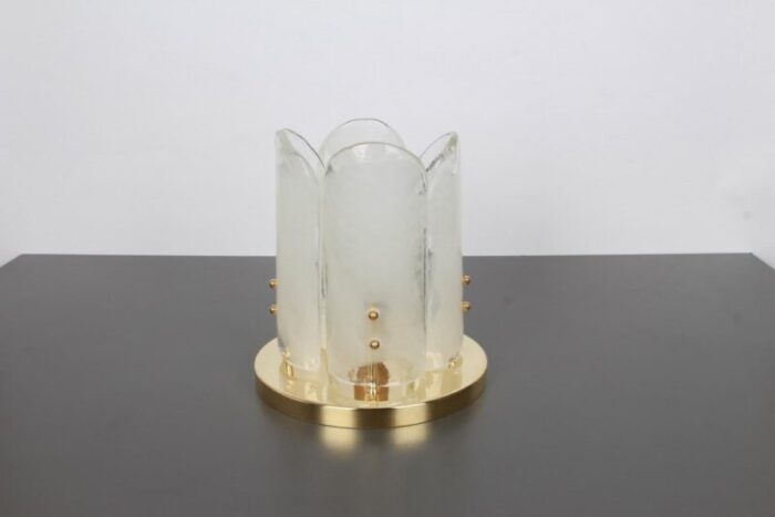 austrian brass murano glass light fixture from kalmar 1970 11