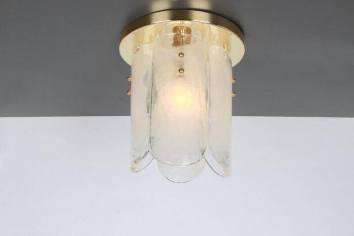 austrian brass murano glass light fixture from kalmar 1970 12