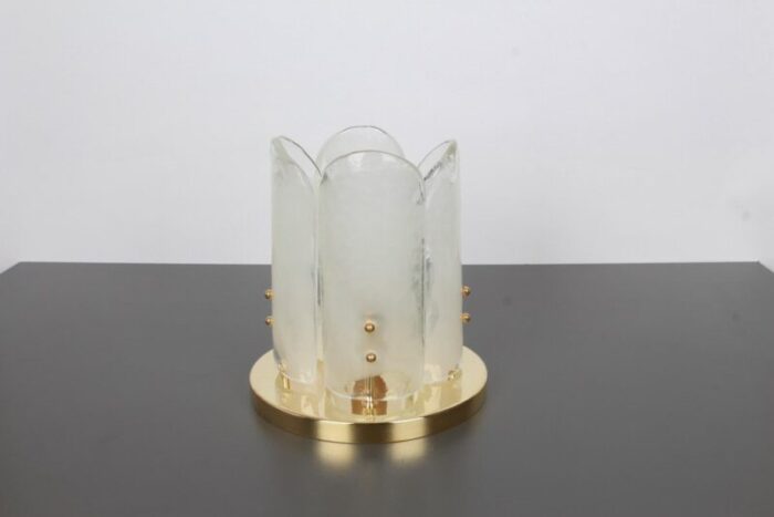 austrian brass murano glass light fixture from kalmar 1970 7