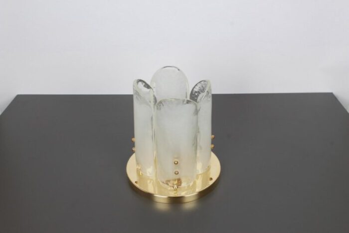 austrian brass murano glass light fixture from kalmar 1970 8