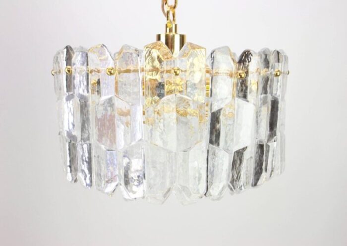 austrian gilt brass crystal glass palazzo light fixture from kalmar 1970 2