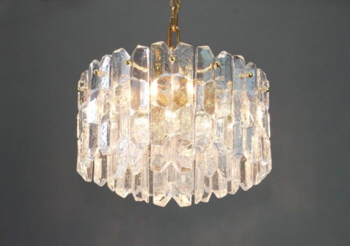 austrian gilt brass crystal glass palazzo light fixture from kalmar 1970 4