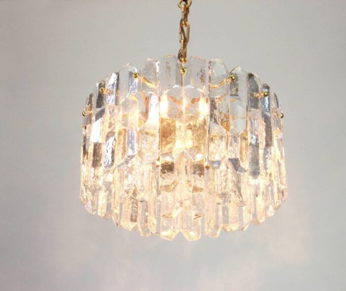 austrian gilt brass crystal glass palazzo light fixture from kalmar 1970 6