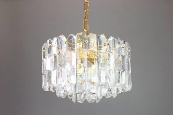 austrian gilt brass crystal glass palazzo light fixture from kalmar 1970 7