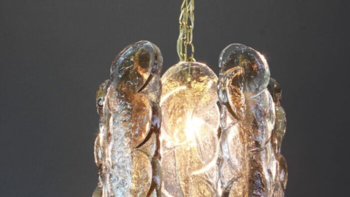 austrian murano smoked glass pendant light by kalmar 1970s 7