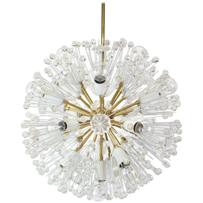 austrian starburst brass chandelier by emil stejnar for rupert nikoll 1960s 2