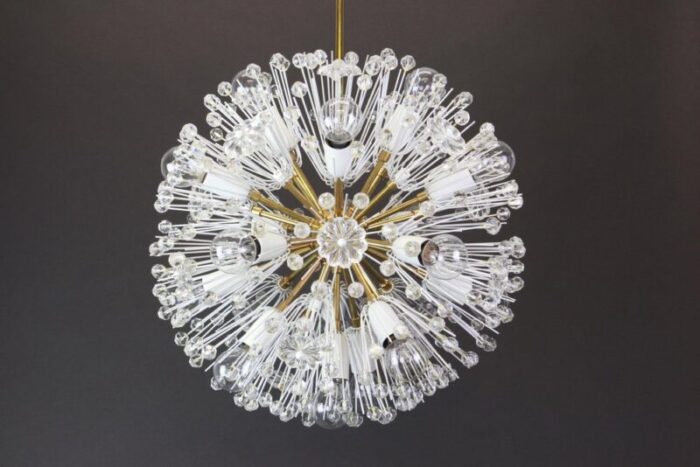 austrian starburst brass chandelier by emil stejnar for rupert nikoll 1960s 4