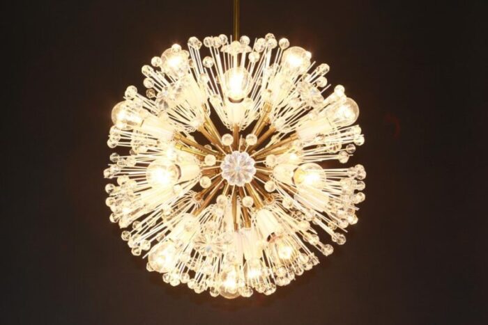 austrian starburst brass chandelier by emil stejnar for rupert nikoll 1960s 7