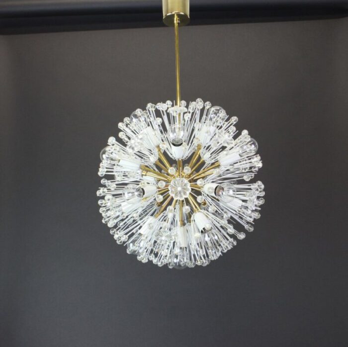 austrian starburst brass chandelier by emil stejnar for rupert nikoll 1960s 8