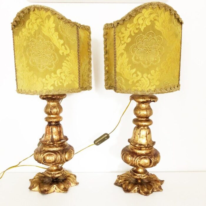 baroque table lamps 1900s set of 2 1