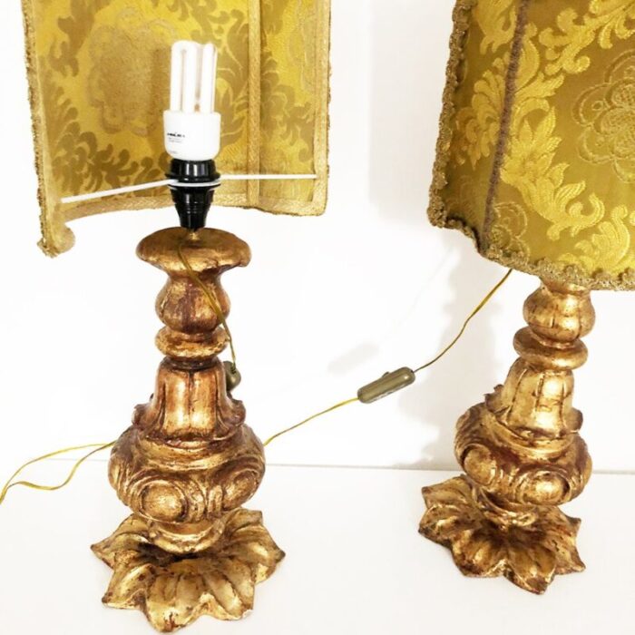 baroque table lamps 1900s set of 2 5