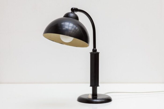 bauhaus black desk lamp by christian dell for kaiser 1933 1