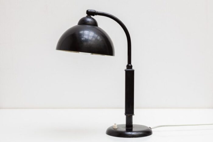 bauhaus black desk lamp by christian dell for kaiser 1933 4