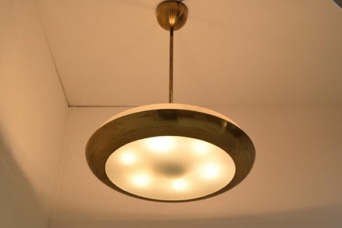 bauhaus ufo pendant by josef hurka for napako 1940s 6