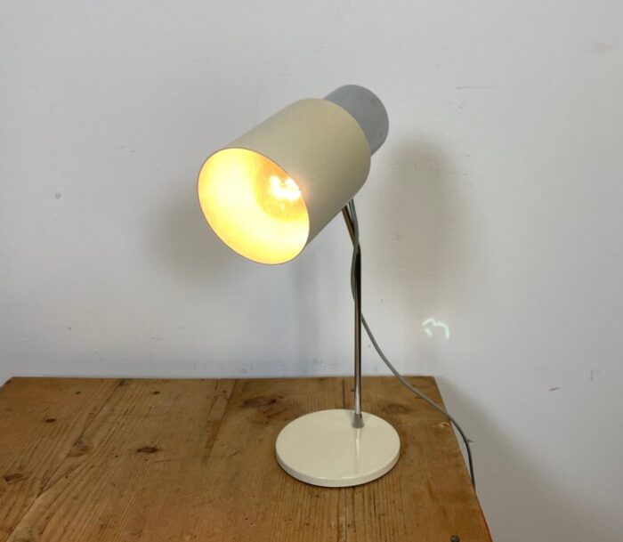 beige table lamp by josef hurka for napako 1970s 14