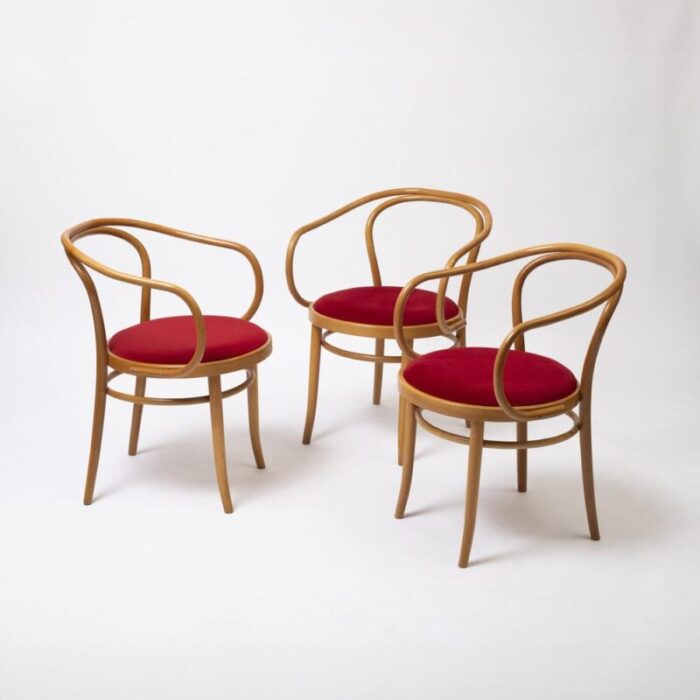 bentwood b9 chairs from jasienica 1980s set of 3 2176