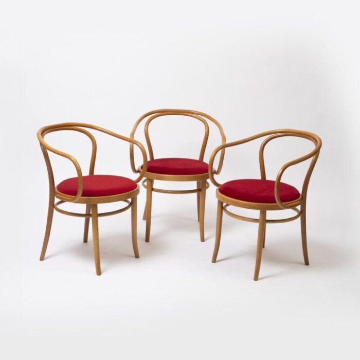 bentwood b9 chairs from jasienica 1980s set of 3 4052