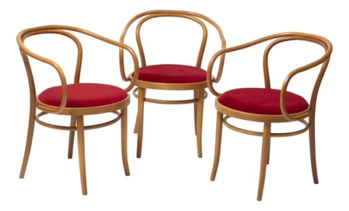 bentwood b9 chairs from jasienica 1980s set of 3 4851