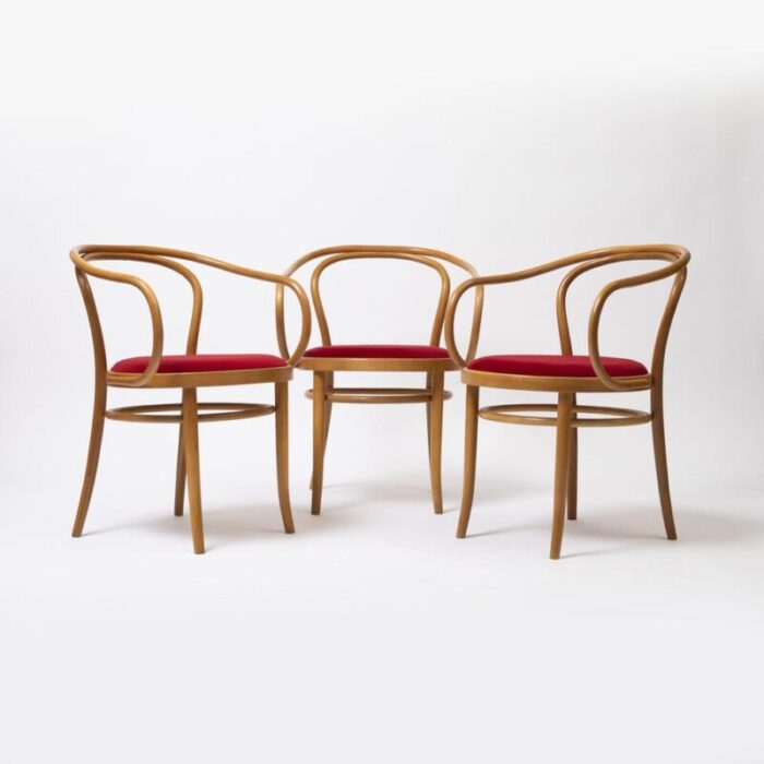 bentwood b9 chairs from jasienica 1980s set of 3 6550