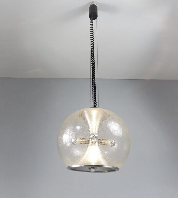 big mid century globe ceiling lamp from doria leuchten 1